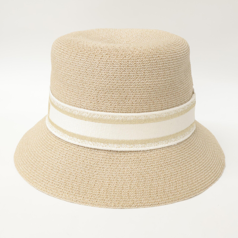 Christian Dior 22DRT923G157 DIORESORT Resort Logo Tape Straw Hat, Size 57, Be... - Picture 2 of 7